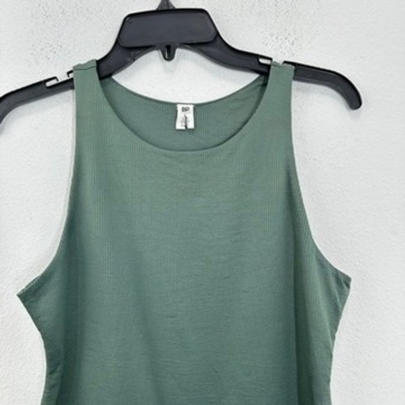BP Ribbed Tank Top Bodysuit Green Racerback Sleeveless Casual Women's Size L - Picture 2 of 7